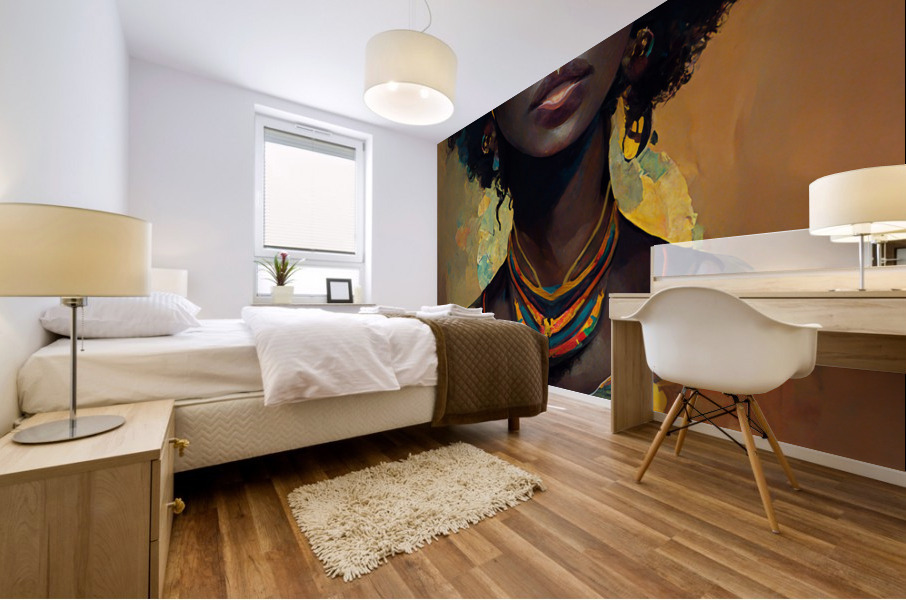 Melanated Goddess Mural print