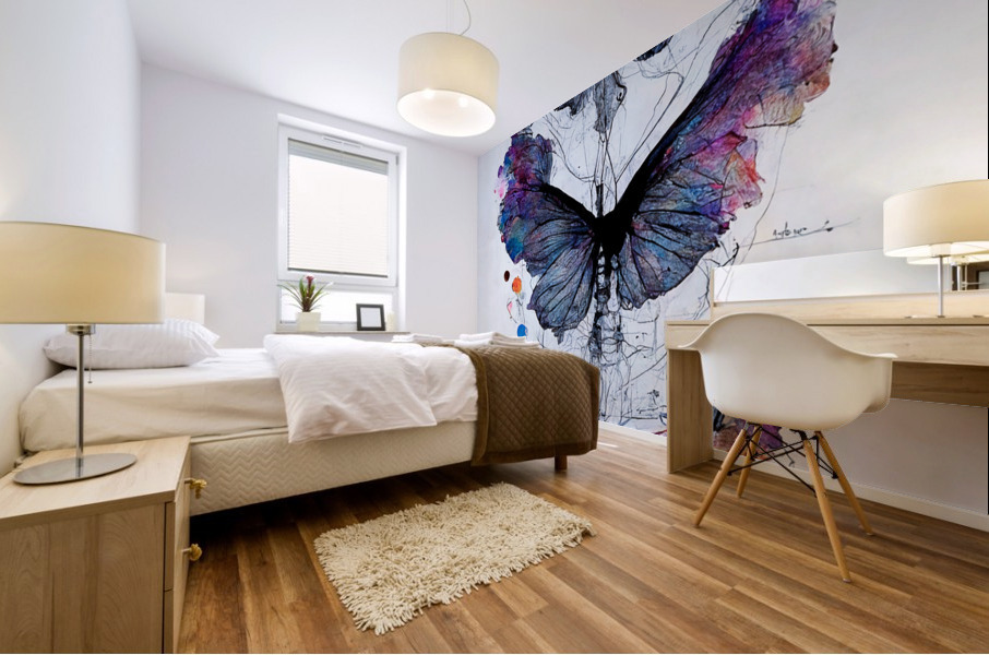 ButterflyEffect01 WB Mural print