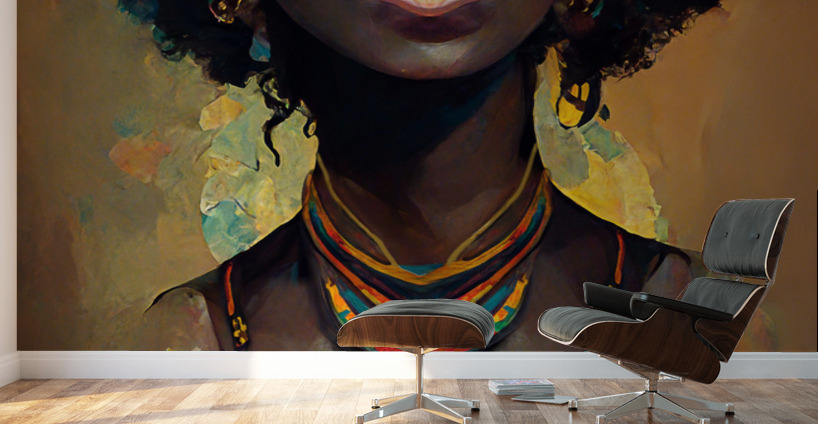 Melanated Goddess Wall Murals