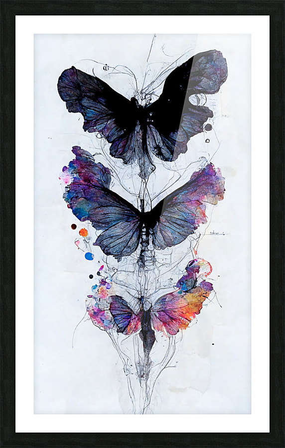 ButterflyEffect01 WB Picture Frame print