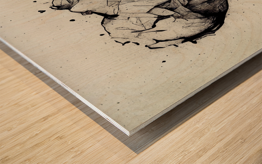 FragileHearts NoWB Wood print