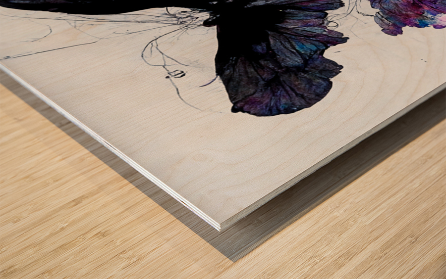 ButterflyEffect01 WB Wood print